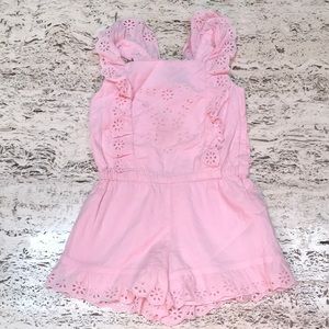 Polo Ralph Lauren pink eyelet ruffled jumper